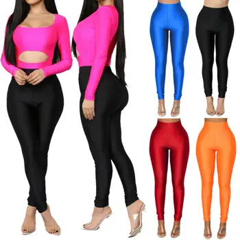 

Women's Stretch High Waist Long Pants Leggings Fitness Training Running Sport Casual Pants Women Leggings Long