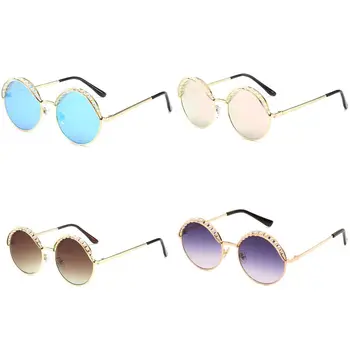 

New Round Frame Artificial Pearl Metal Sunglasses Men Outdoor Sports Cycling Driving Sun Glasses For Men And Women
