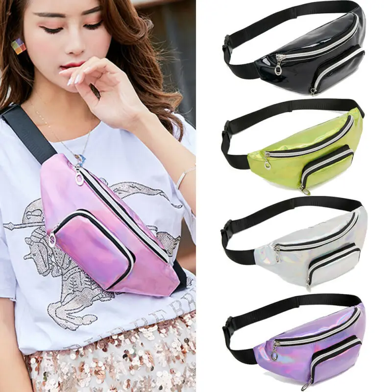 Women Fanny Pack PU Waist Chest Bum Bag Ladies Sport Phone Bag Shoulder