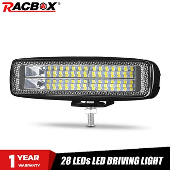

Racbox 6" LED Work Light Bar wide flood beam Offroad LED Light 12V 24V MotorCycle LED Light For 4X4 4WD Jeep Truck ATV UTV
