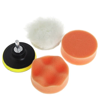 

5Pcs 4 Inch 100mm M10 Sponge Waxing Buffing Polishing Pad Kit with Drill Adapter