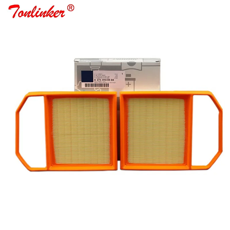2 Pcs Air Filter Воздушный фильтр A2760940504 2 шт. для Mercedes-benz C218 CLS320 X218 CLS400- модель Высокая Quailty бумажная машинка воздушный фильтр двигателя - Цвет: 2 Pcs Air Filter
