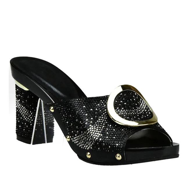 Black shoes only Обувь в африканском стиле и сумочка в комплекте; вечерние в Для женщин Оранжевый Цвет сумочки в итальянском стиле, комплект из обуви и сумочки в африканском стиле, свадебные туфли и сумки - Цвет: Black shoes only