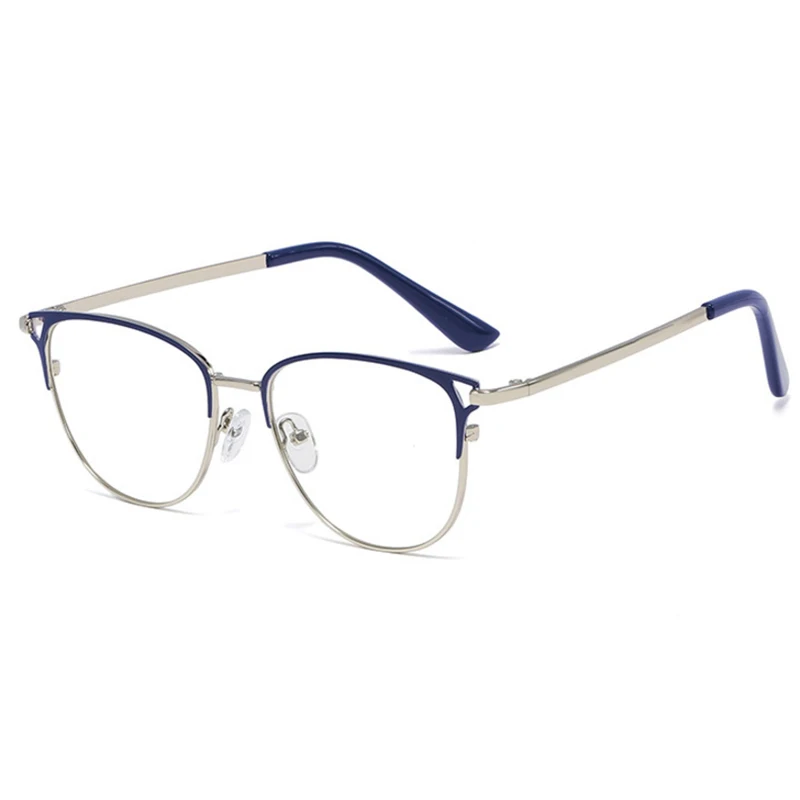 KEHU Rew Cat женские очки Ins популярные модные серьги из сплава оправа УФ-линзы очки без рецепта женские KH37 - Цвет оправы: C6 Blue