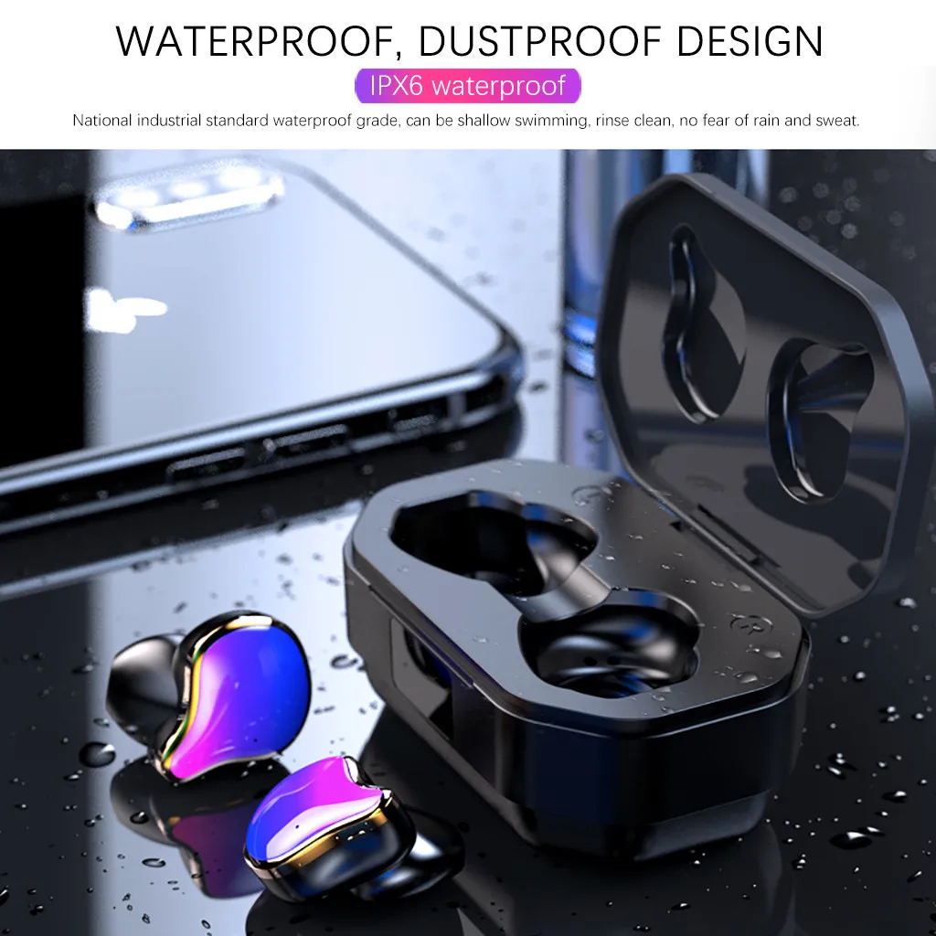 Mosunx G01 беспроводные наушники TWS mini true BT 5,0 стерео гарнитуры бас наушники-вкладыши HiFi Качество звука 6D объемный звук