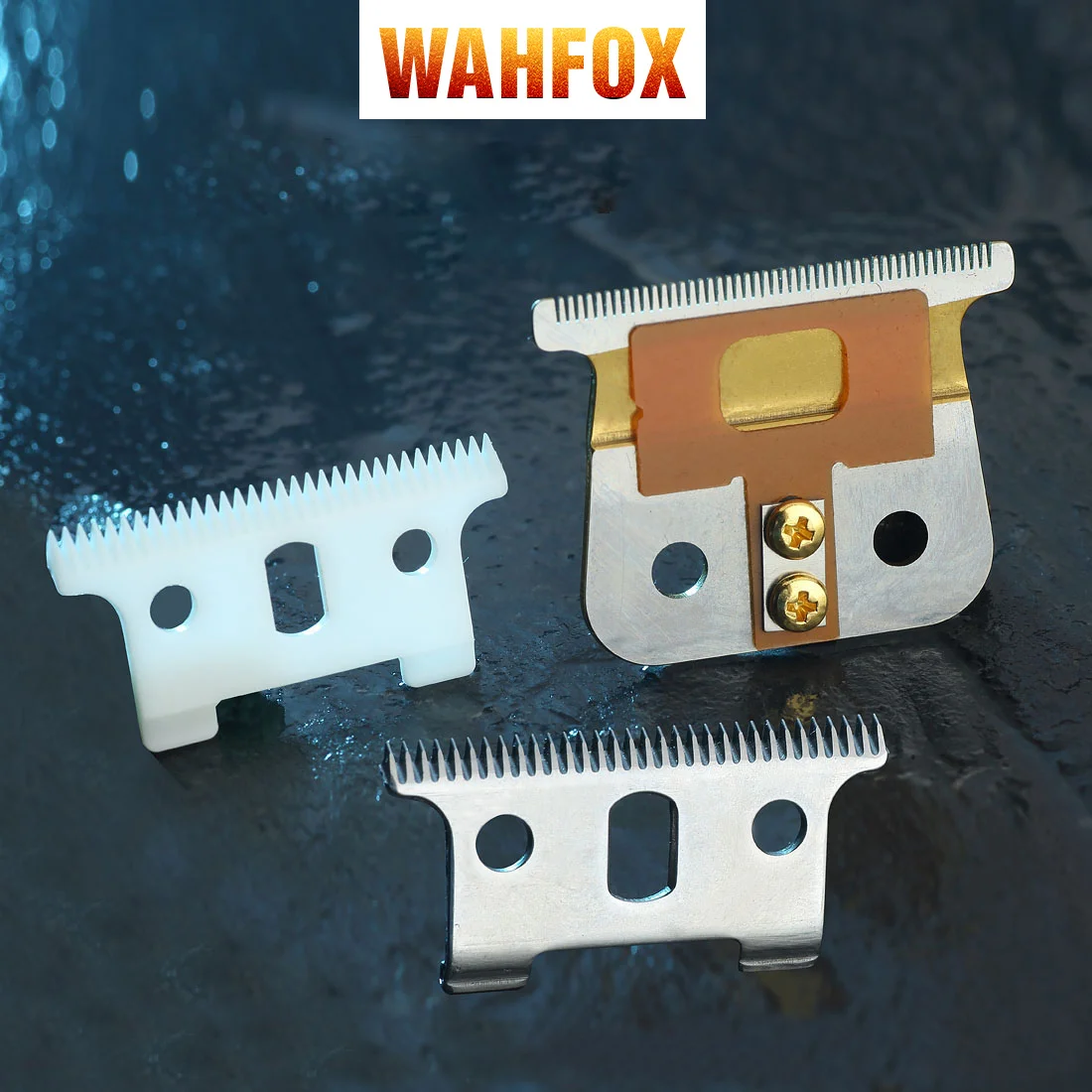 WAHFOX Replacement Blade Set 32 Teeth Professional Hair Trimmer for Andis GTO,GO,SL,SLS,LS,LS2 Clipper 2