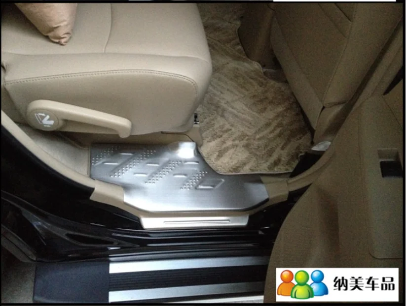 Для Toyota highlander 2009- Нержавеющая сталь оригинальная Накладка на порог двери приветствуется защита педали автомобильные аксессуары