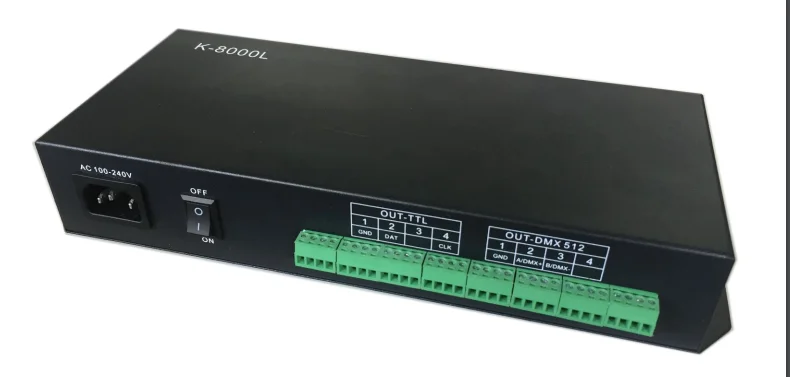 K-8000L AC110-220V UCS1903/WS2811/DMX светодиодный контроллер пикселей может работать с DMX консолью для регулировки яркости светодиодный s