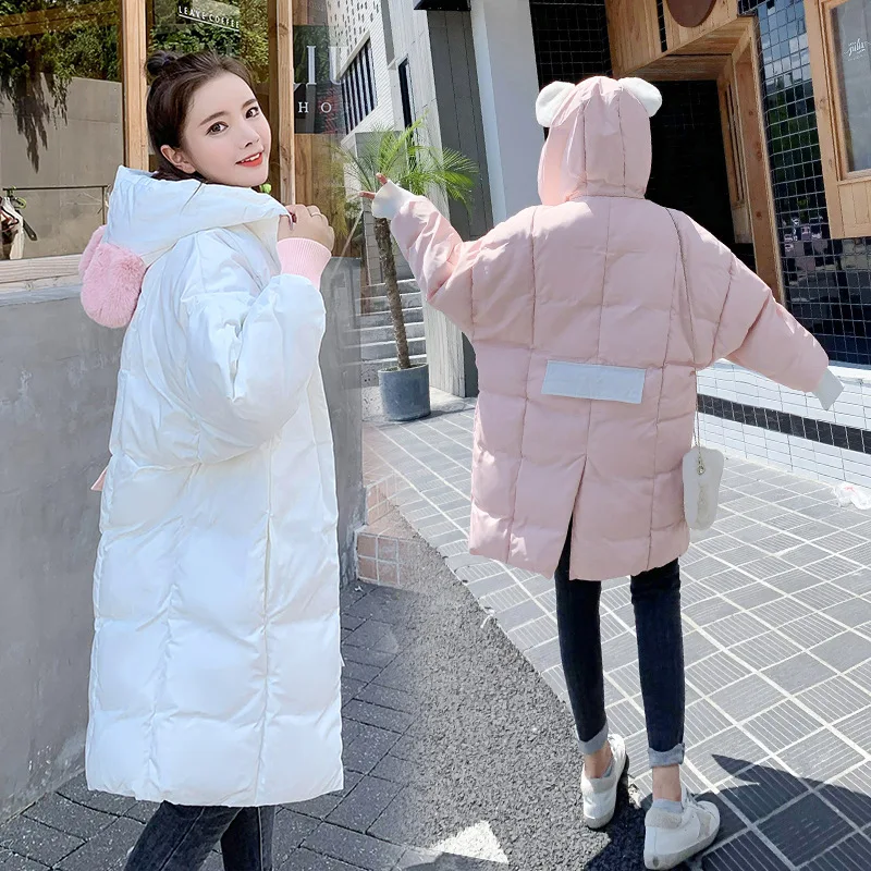 

Photo Shoot Cute Cotton Coat Women's Mid-length 2019 Winter New Style Korean-style INS down Coat Students Cotton-padded Jacket S