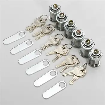 

6 Set MS403-30 Replacement Desk Drawer Lock Keys Cam Cabinet Box Panel Door Tool For RV Motorhome Trailer