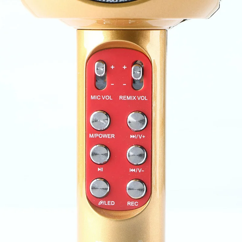 WS1816 беспроводной Bluetooth караоке портативный микрофон динамик пение КТВ Пшеница bully Flash Led Light микрофоны