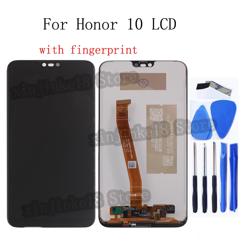 

5.84"Original display For Huawei Honor 10 LCD Display+Touch Screen Digitizer replacement for honor10 with fingerprint Repair kit