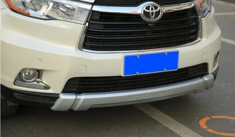 Front ABS передний и диффузор, губа на Задний бампер протектор Защитная Накладка для Toyota Highlander год - Цвет: Front