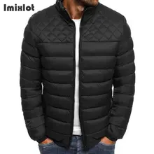 Зимняя мужская куртка, новинка, с хлопковой подкладкой, толстые куртки, парка, приталенная, с длинным рукавом, стеганая верхняя одежда, одежда, теплые пальто