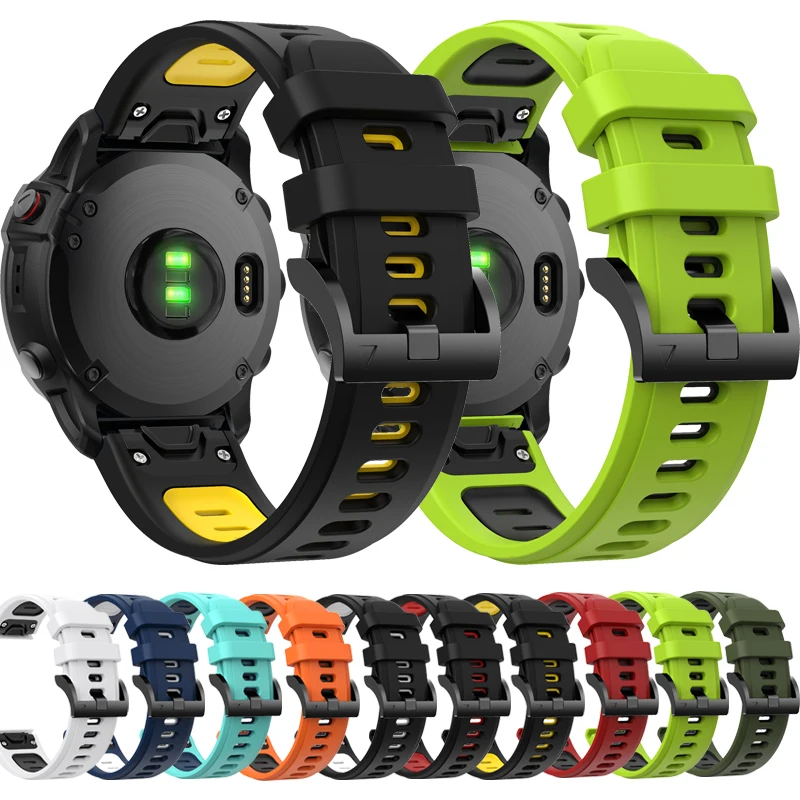 Ремешок силиконовый для смарт-часов Garmin Forerunner 945 935 /Fenix 6 5 Plus/подход S60 22 мм |