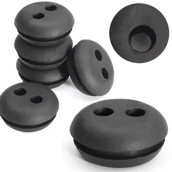 

2-Hole Fuel Gas Tank Rubber Grommets Replacement For Stihl Honda Trimmer Black