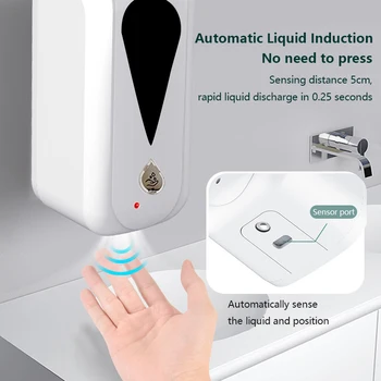 

1200ML Automatic Sensor Soap Dispenser Hand Clean Machine Touchless Wall-mounted Hand Soap Sanitizer Spray Hand Cleaner Machine