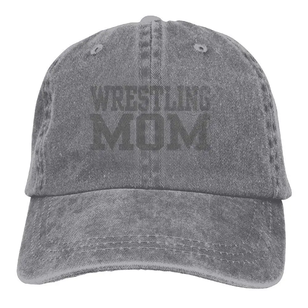 Wrestling MOM джинсовая кепка регулируемая Женская Мини бейсболка