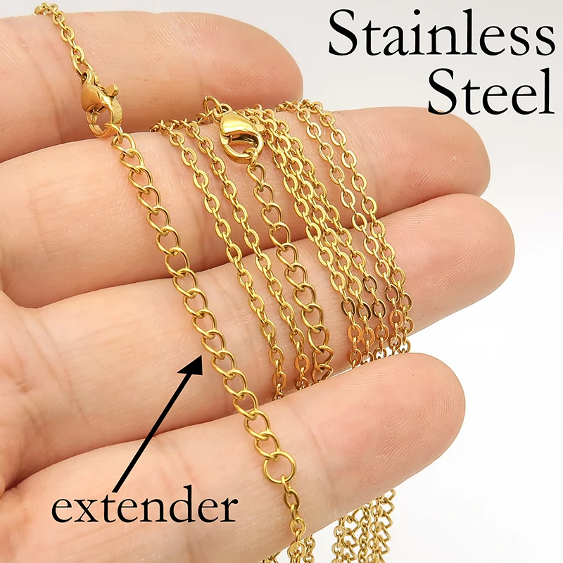 Stainless Steel Chains Wholesale  Stainless Steel Rolo Chain Necklaces -  Tarnish Free - Aliexpress