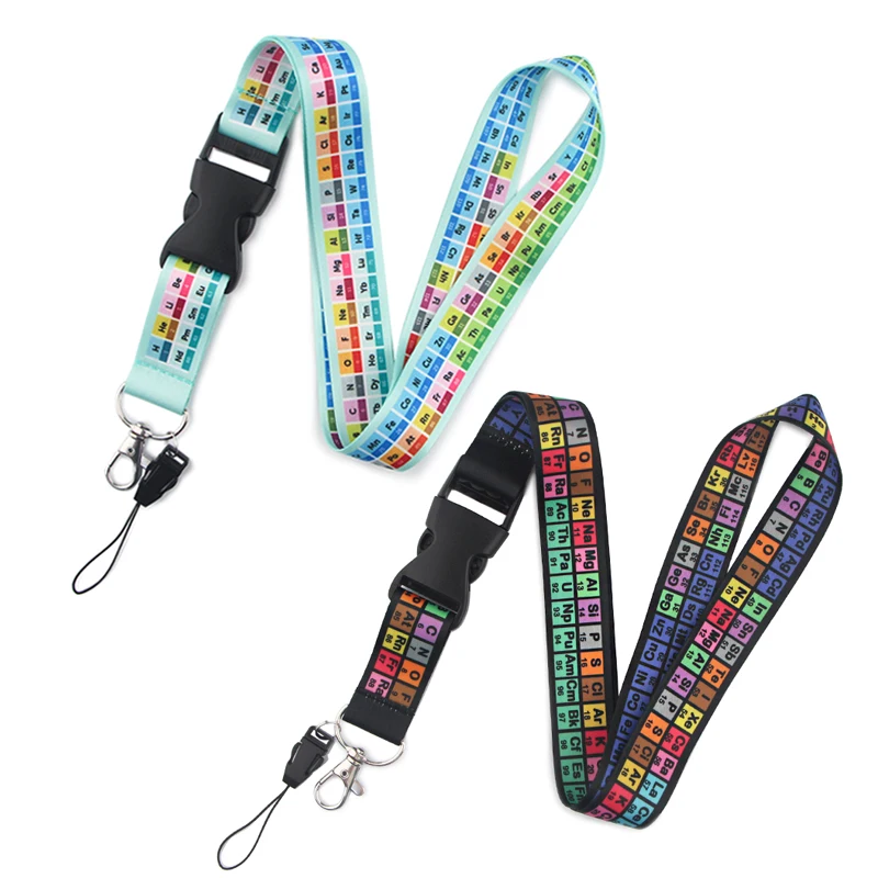 Chemistry Subject Pass Lanyard Id Badge Holder Keychain for Student Accessories Gifts