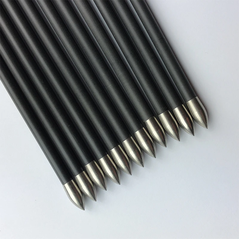 Карбоновые стрелы для стрельбы из лука SP500 1000 ID4.2mm 3 дюймов перо индейки 80gr советы