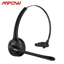 Mpow Pro Наушники обновлены MBH15 через голову беспроводная Bluetooth гарнитура с микрофоном для водителя грузовика колл-центра офиса сотового телефона