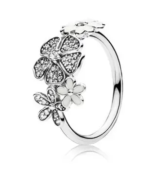 

Original 925 Sterling Silver Ring Shimmering Bouquet Flower Ring For Women Engagement Party Gift Lady Fashion Jewelry