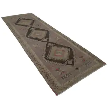 

114x338 Cm Beige Handmade Vintage Anatolian Rug-4x11 Ft