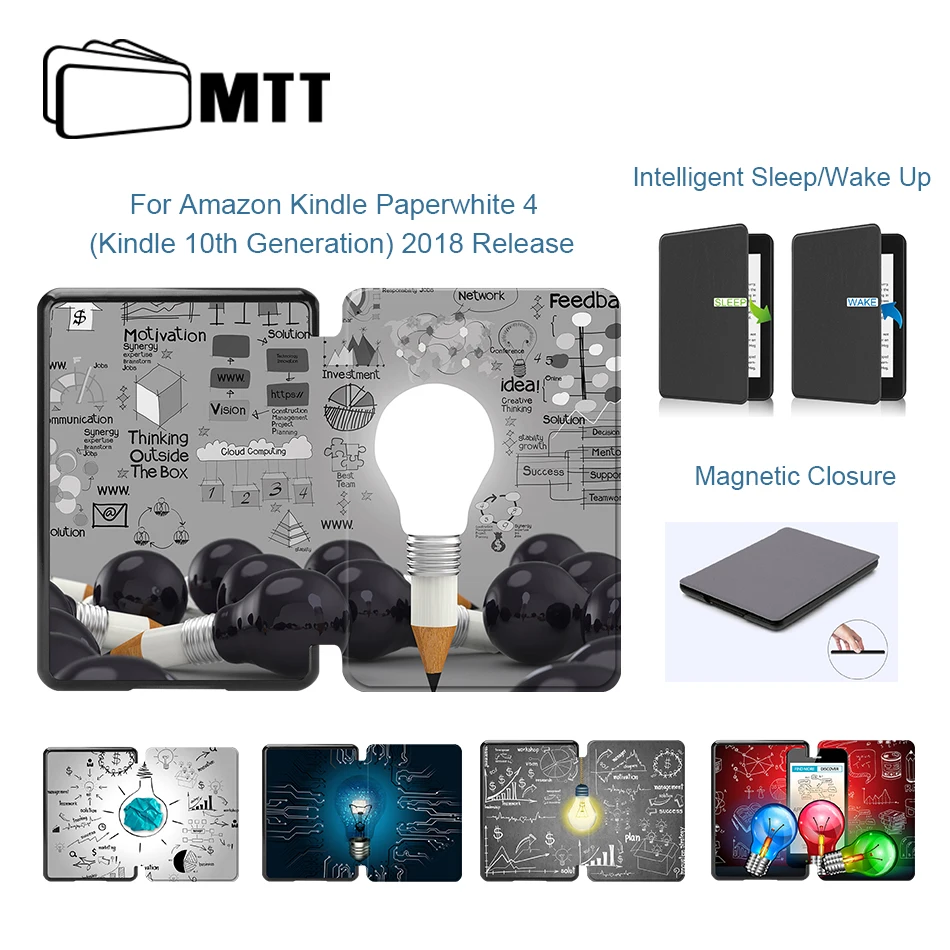 MTT чехол для планшета для Amazon Kindle Paperwhite 4 из искусственной кожи Магнитный смарт-чехол для Kindle paperwhite 4 10 поколение Funda