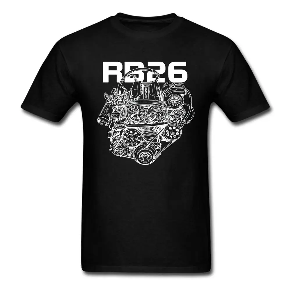 

Skyline R32 Rb26 Turbo Engine Cool Funny Birthday Gift T Shirt Printed Tee Usa Size