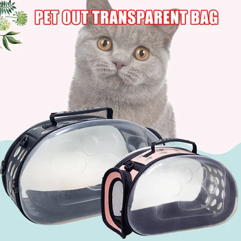 

Cat Transparent Bag Small Dog Carrier Bag Portable Cat Handbag Foldable Shoulder Travel Bag YE-Hot