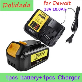 

10000mAh 18V for Dewalt Power Tool Battery for Dewalt DCB180 DCB181 DCB182 DCB201 DCB201-2 DCB200 DCB200-2 DCB204-2+ 3A Charger