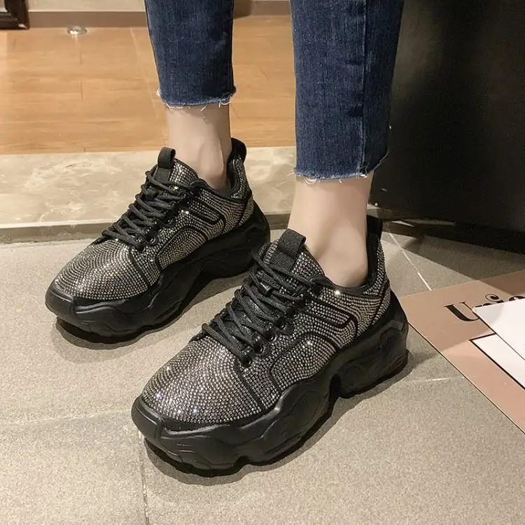 

Women Casual Shoes Trend Rubber Woman Fashion Platform Sneakers Vulcanized Shoes Zapatillas Mujer 2019 Wedge Shoes for Women