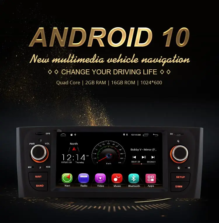 JDASTON Android 10 1 Din автомагнитола для Fiat Grande Punto Linea 2007-2011 2012 автомобильный мультимедийный плеер gps Навигация стерео Wifi