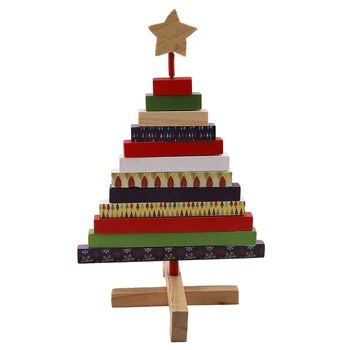 

Christmas Tree Pendants Xmas Tree Mini Rotating Wooden Desktop Ornaments Decorations Creative Christmas Home Decor Gifts