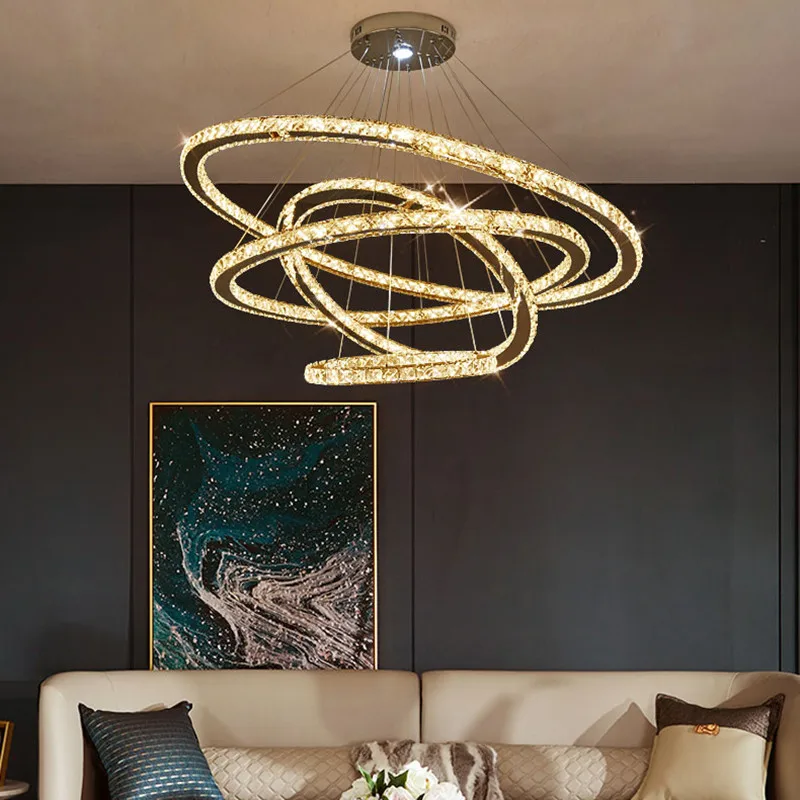 

Новинка 2021, современная светодиодная хрустальная люстра, светильник для гостиной, хрустальная люстра, подвесное освещение, подвесные потолочные светильники