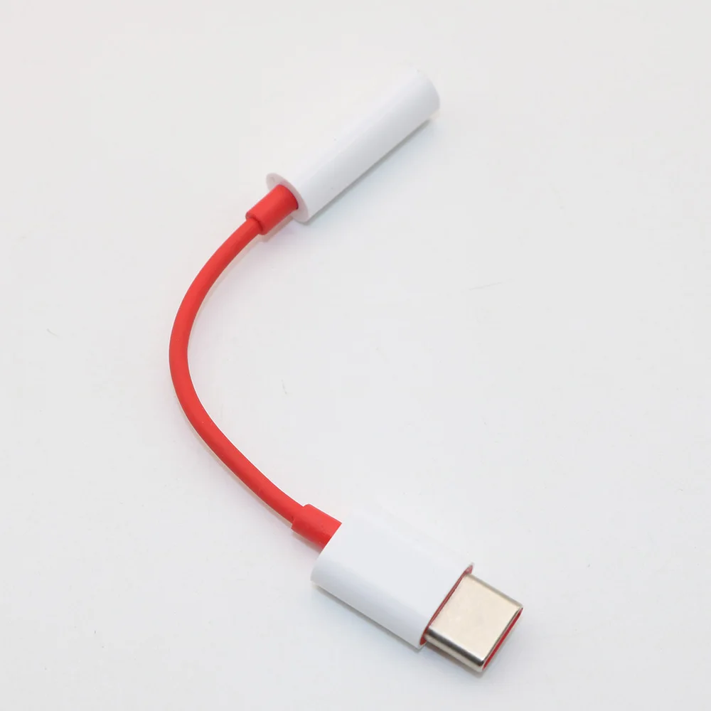 Деформационный Oneplus 6T type-C до 3,5 мм Кабель-адаптер для наушников type C USB-C Штекерный до 3,5 AUX аудио Женский Кабель-конвертер - Цвет: Red