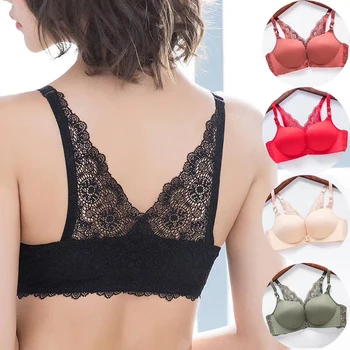 

Sexy Backless Bra Seamless Bralette Bras For Women Cross Strap Lingerie Brassiere Front Closure Wireless Bra Underwear