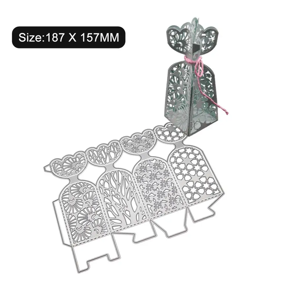 

Cutting Die Three-dimensional Gift Box / Three-dimensional Box / Candy Box Metal Stencil For Card New Stamp and Die Cut for 2019