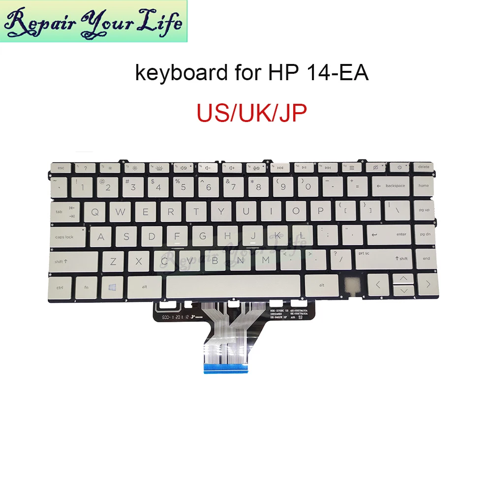 Eua Reino Unido Teclado Backlit Latino Japonês para hp Envy X360 13z-ay 13ba 13t-ba 13-bd Tpn-c147 C145 la Espanha Teclado Backlight 13ay