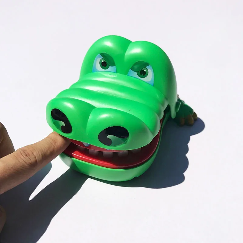 Высокое качество пародия большая 16*14*8,5 см крокодил укус палец игрушка Укус Крокодил родитель-ребенок трюк семья классическая игрушка