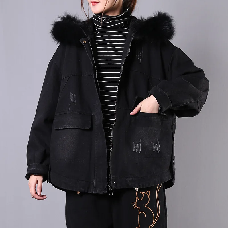 Max LuLu зима корейская мода дизайнерские женские панк Куртки женские утолщенные винтажные стеганые пальто с капюшоном меховой воротник теплая парка