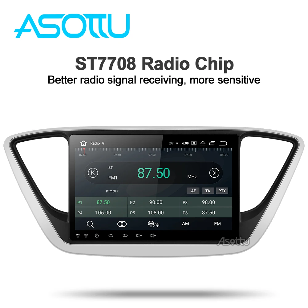 Asottu HY603 android 9 0 PX6 автомобильный DVD gps для Hyundai solaris 2 verna 2017 2018 2019 головное устройство