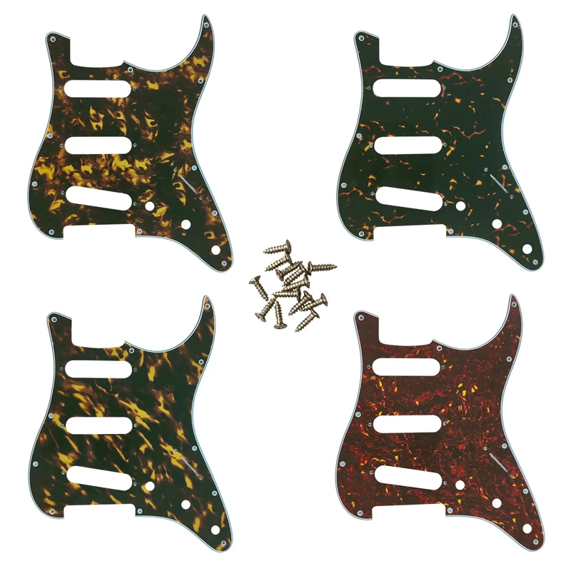 

Pleroo Custom Guitar Pickguard - For USA / Mexico Fd Standard Strat 72'11 Screw Hole St SSS Scratch Plate Flame Pattern