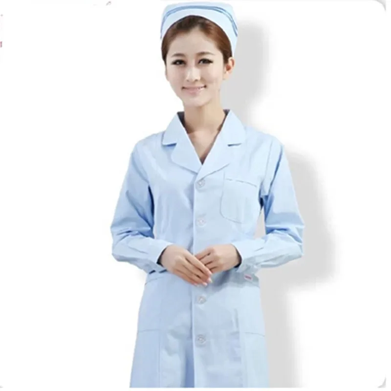 women Medical Coat Clothing Physician Services Uniform Nurse Clothing Long-sleeve Polyester Protect lab coats Cloth 3 color