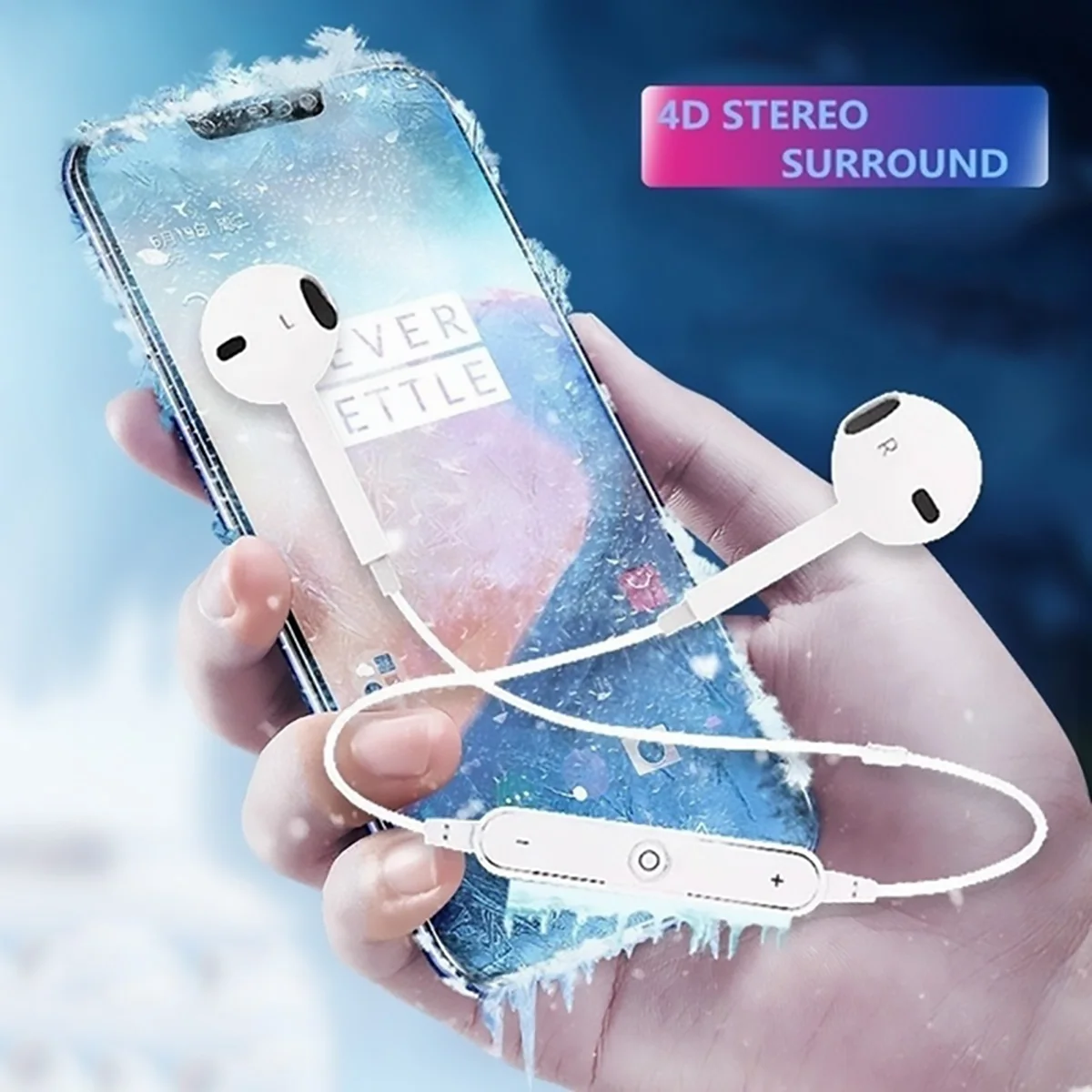 Беспроводные наушники Bluetooth для телефона IPhone Xiaomi Meizu samsung наушники с шейным ремешком спортивные с микрофоном гарнитура