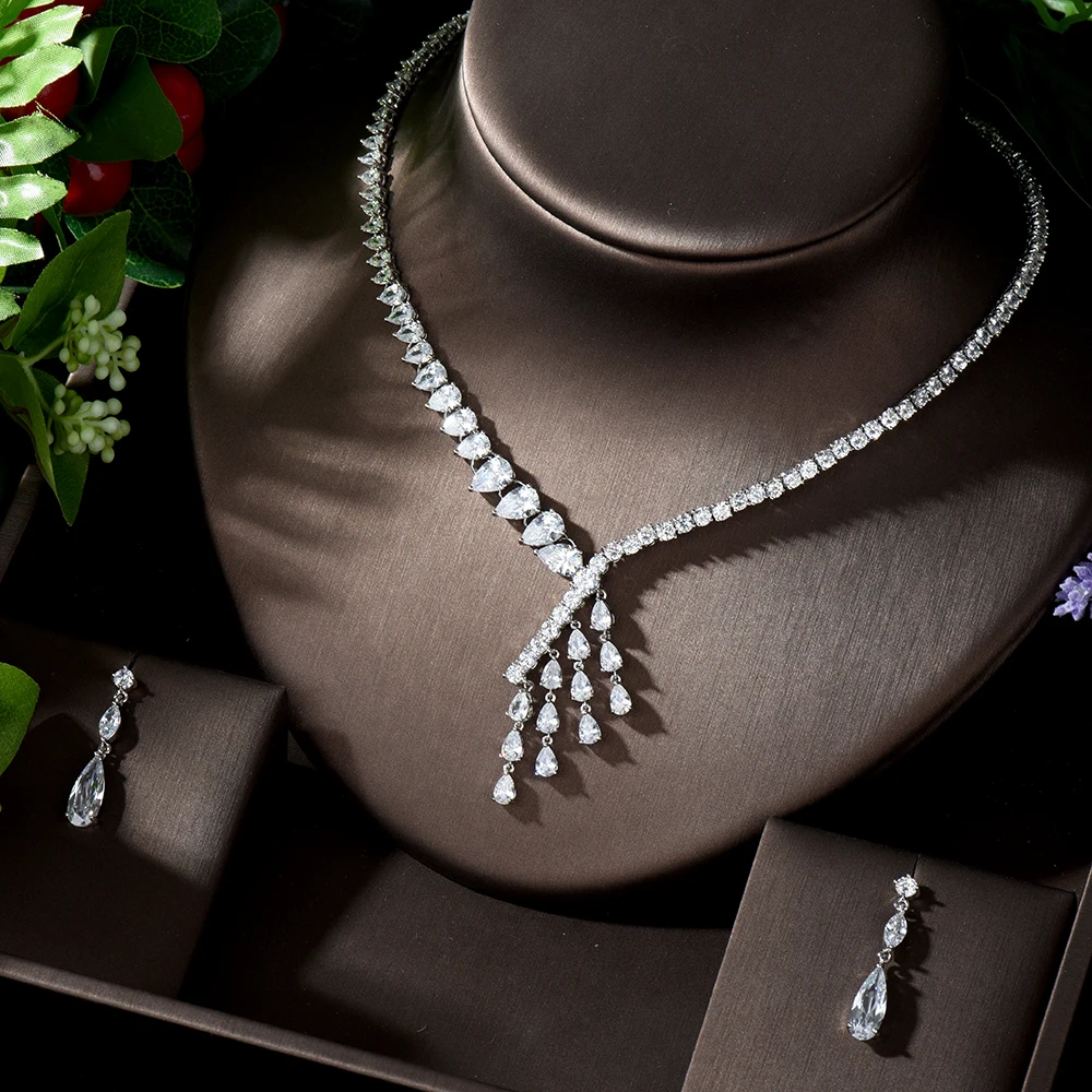 Новые аксессуары для свадебных костюмов HIBRIDE свадебные серьги и бриллианты с