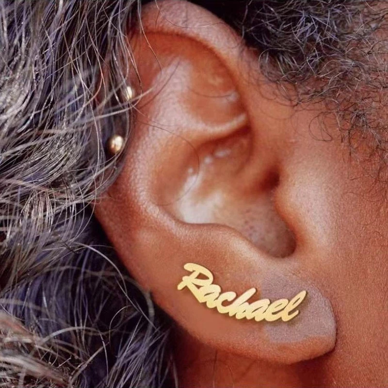 Custom Name Stud Earrings Personalized 