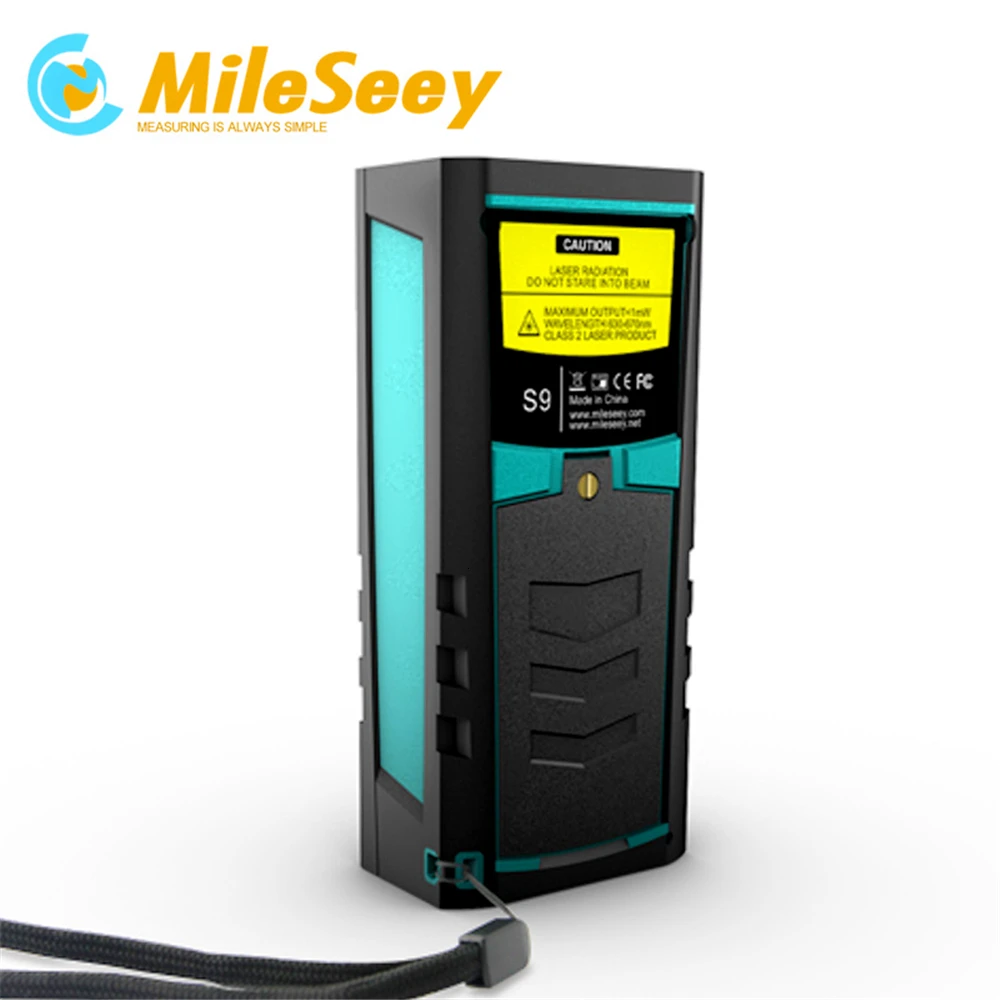 

MILESEEY Waterproof Laser Meter Distance with Silicone Pad Laser Rangefinder LCD Display S9 80M