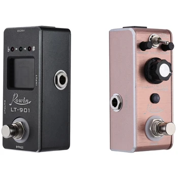 

Lt-901 Guitar Tuner Effect Pedal Mini Chromatic True Bypass Lcd Display & Lef-612 Flanger Pedal